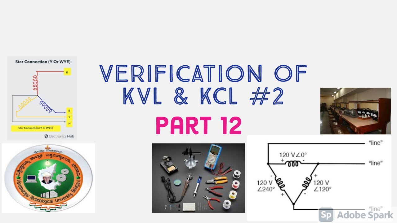 Demonstration of Verification of KVL and KCL for a given DC Circuit Basic Electrical Engineering VTU