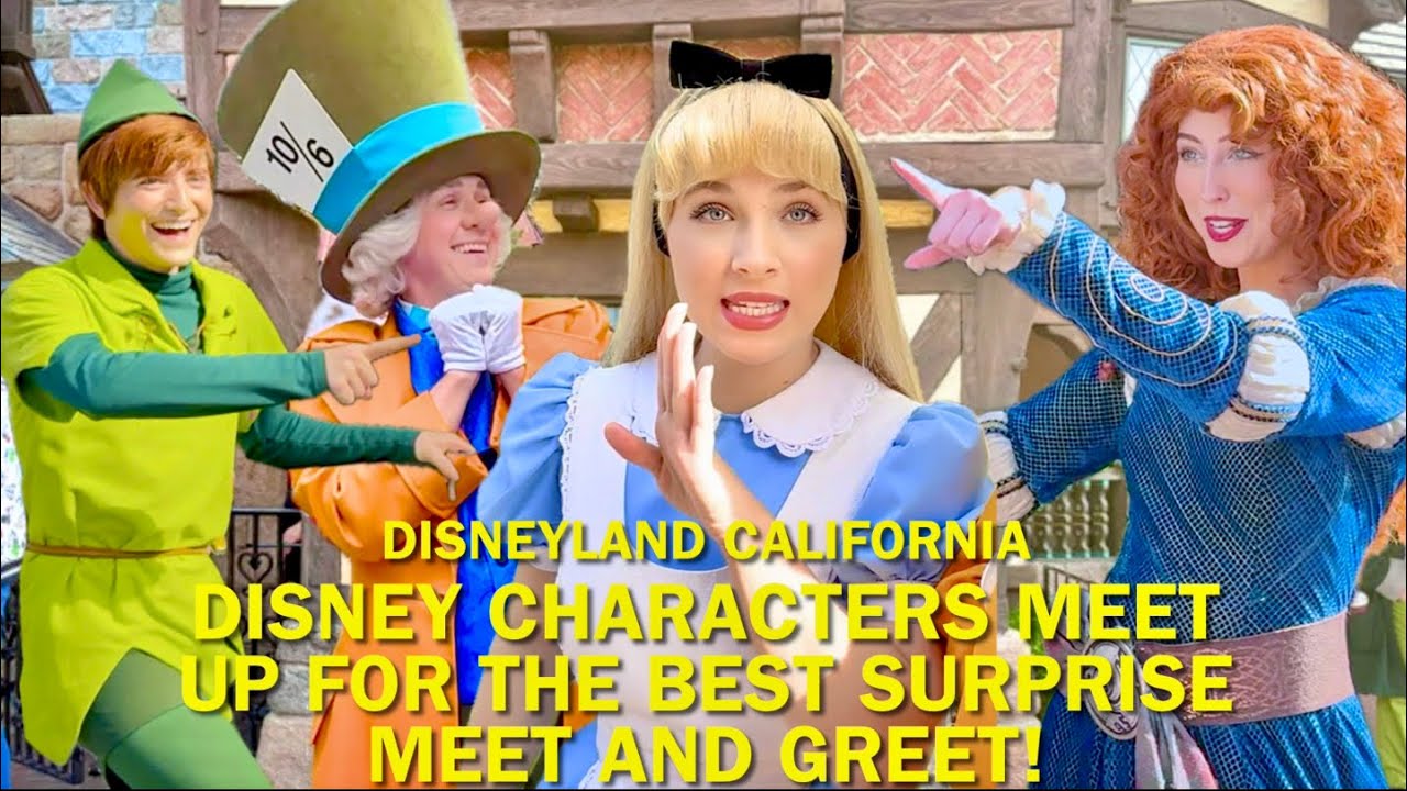 Alice, Mad Hatter, Peter Pan & Merida Meet Up in the BEST Surprise Disneyland Meet & Greet #disney 