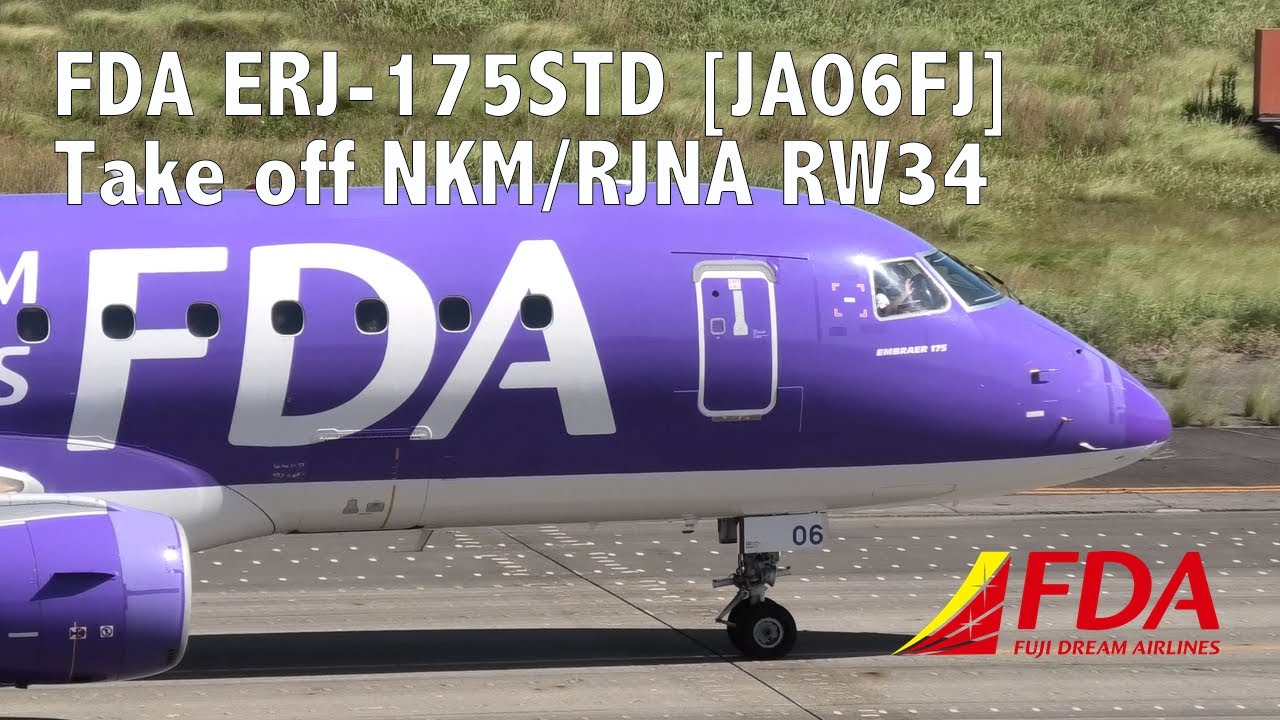 FDA ERJ-175STD [JA06FJ] Take off from NKM/RJNA RW 34