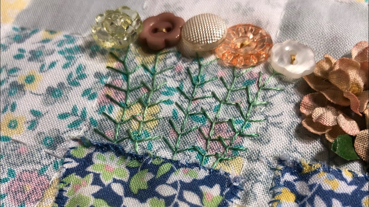 Garden show flower pot slow stitch part 2 for #roxysjournalofstitchery Down the garden path
