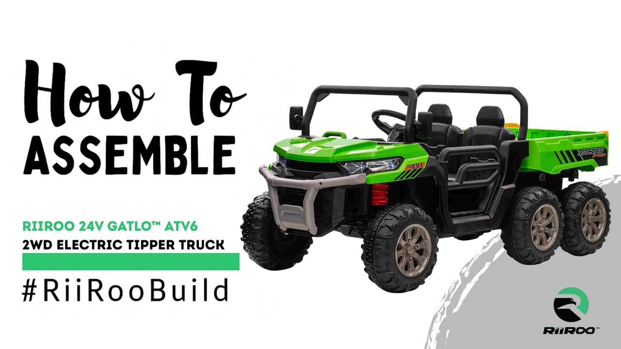 RiiRoo 24V Gatlo ATV6 2WD Electric Tipper Truck Assembly Video