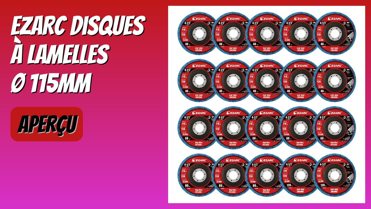 AVIS (2026) : EZARC Disques à Lamelles Ø 115mm. DÉTAILS