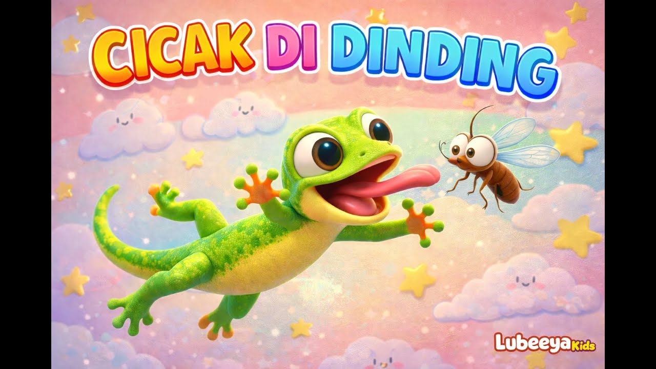 🦎 Cicak Cicak di Dinding - Lagu Anak Indonesia Populer | Animasi 3D Lucu - Lubeeya Kids