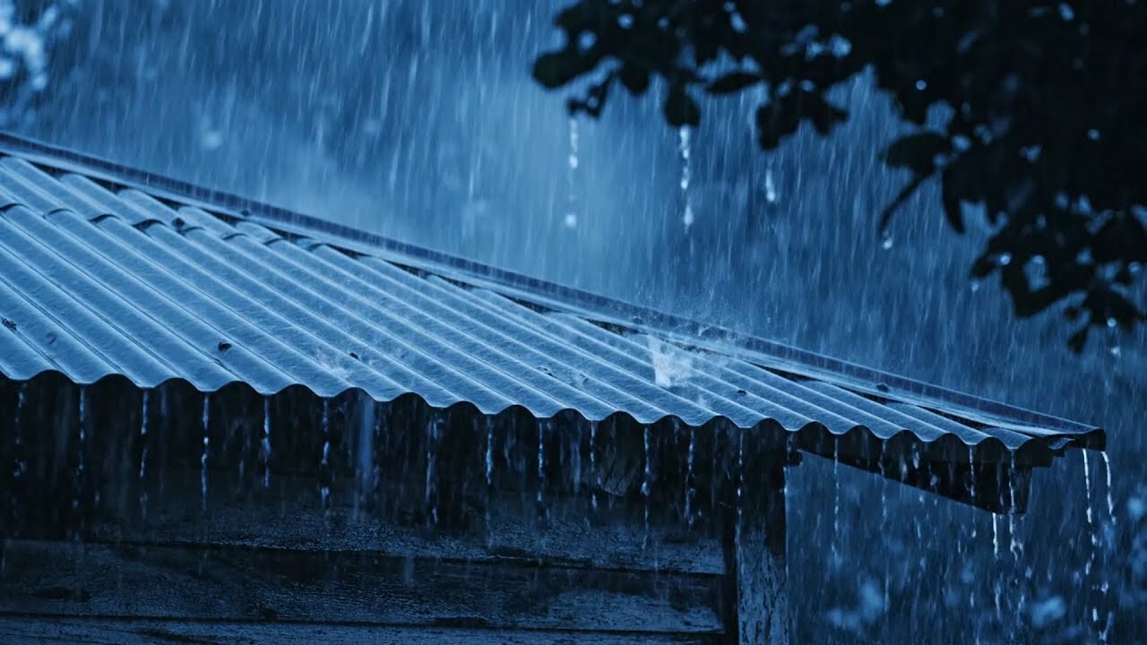 Goodbye Stress So You Can Sleep Immediately with Heavy Rain & Horrendous Thunder Sounds at Night
