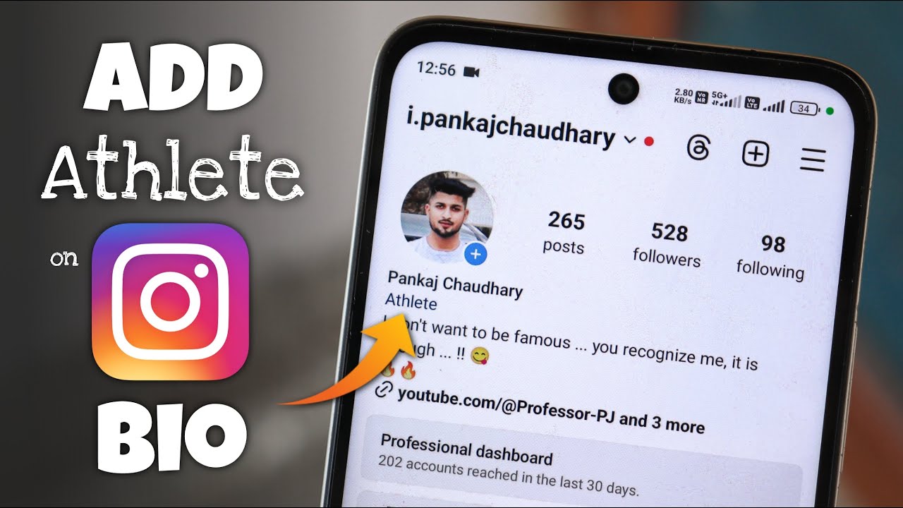 How to Add Athlete on Instagram Bio