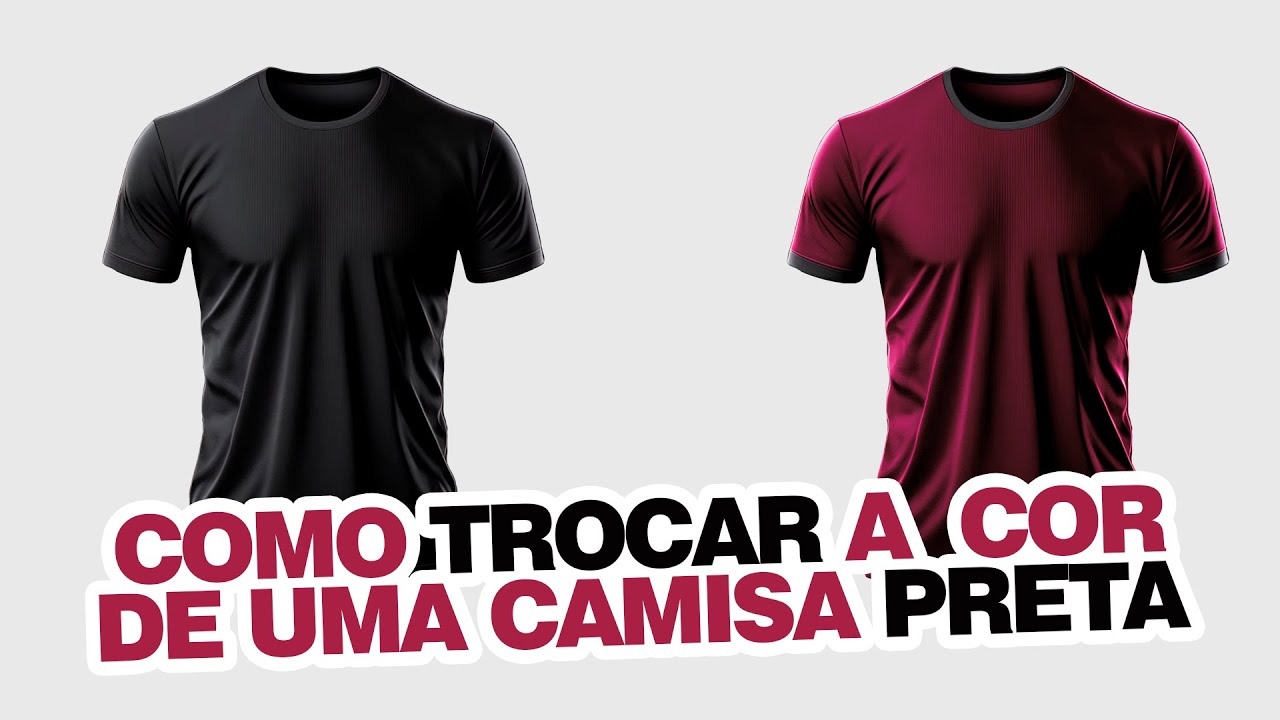 Aprenda como MUDAR A COR de uma Camisa PRETA no PHOTOSHOP