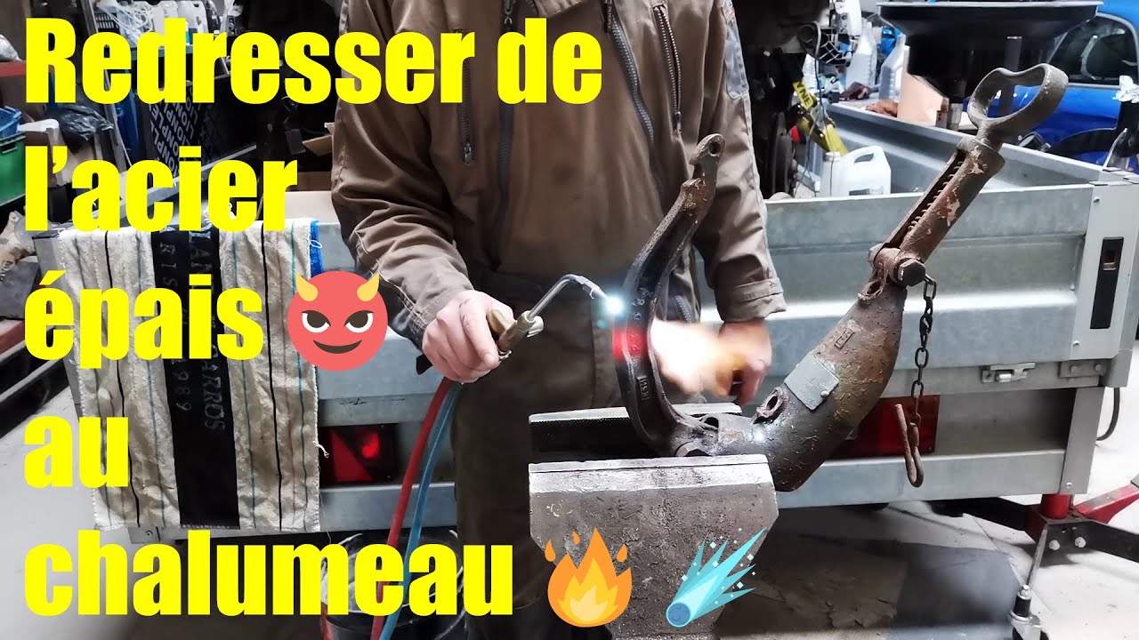 Redresser de l'acier tordu au chalumeau (acétylène / oxygène)