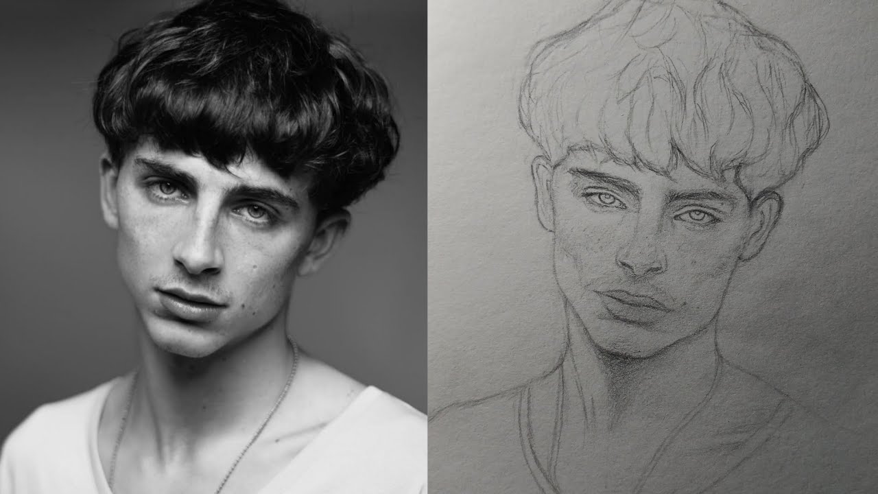 Drawing Timothée Chalamet Using the Loomis Method | Realistic Proportions Study