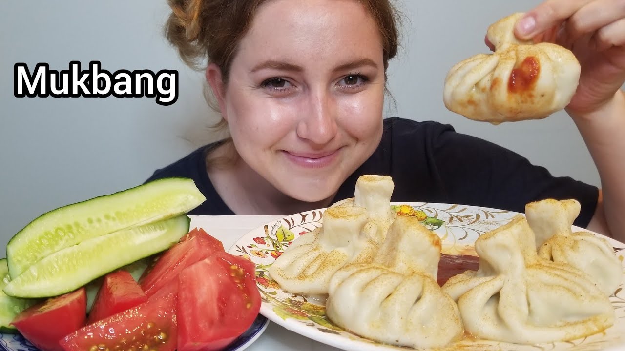 МУКБАНГ ХИНКАЛИ С ГОВЯДИНОЙ  | HINKALI |  BIG DUMPLINGS | Eeating show | 먹방