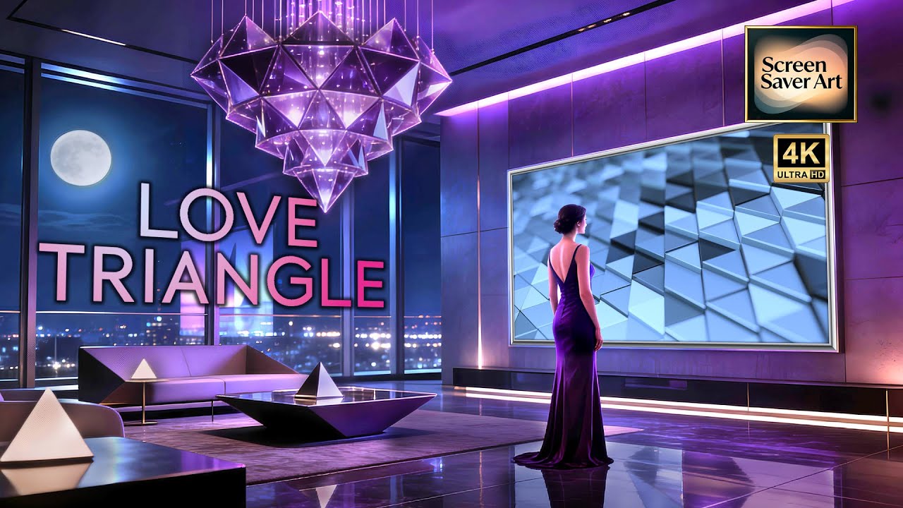 LOVE TRIANGLE | Luxury Ambient Screensaver Art in 4K | Modern Penthouse Night