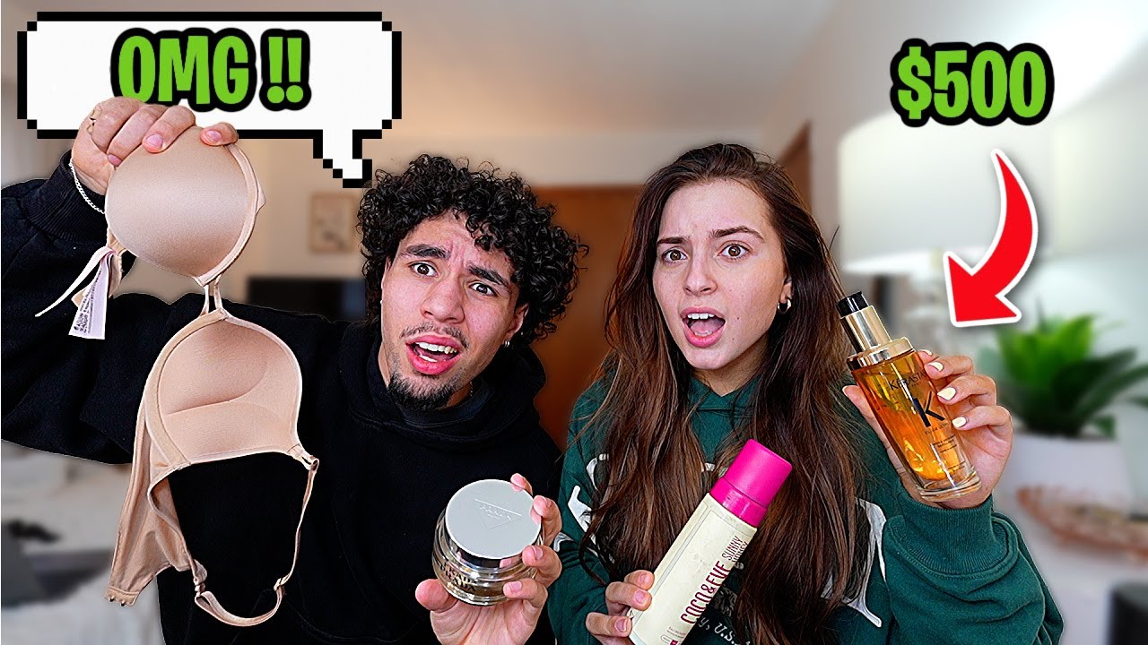 Having My Boyfriend Guess The PRICE of GIRL Products!!