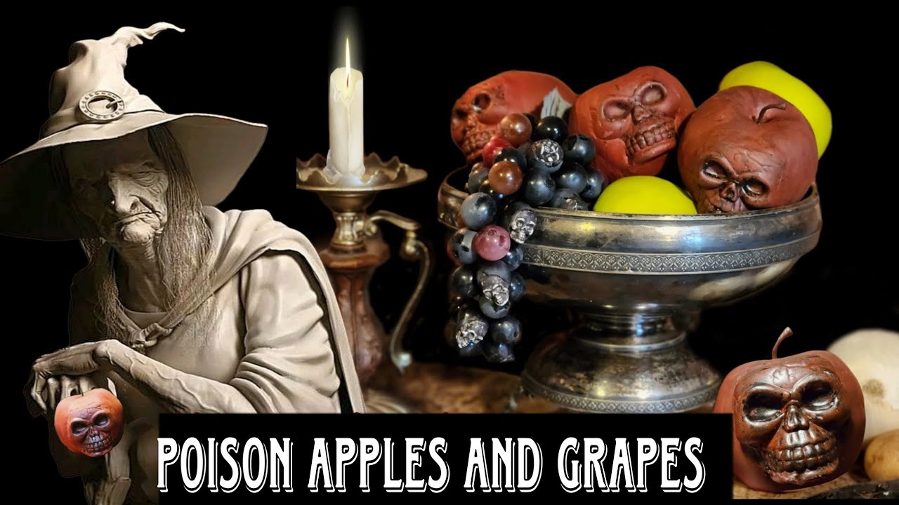 Making Poison Fruit Display for Halloween