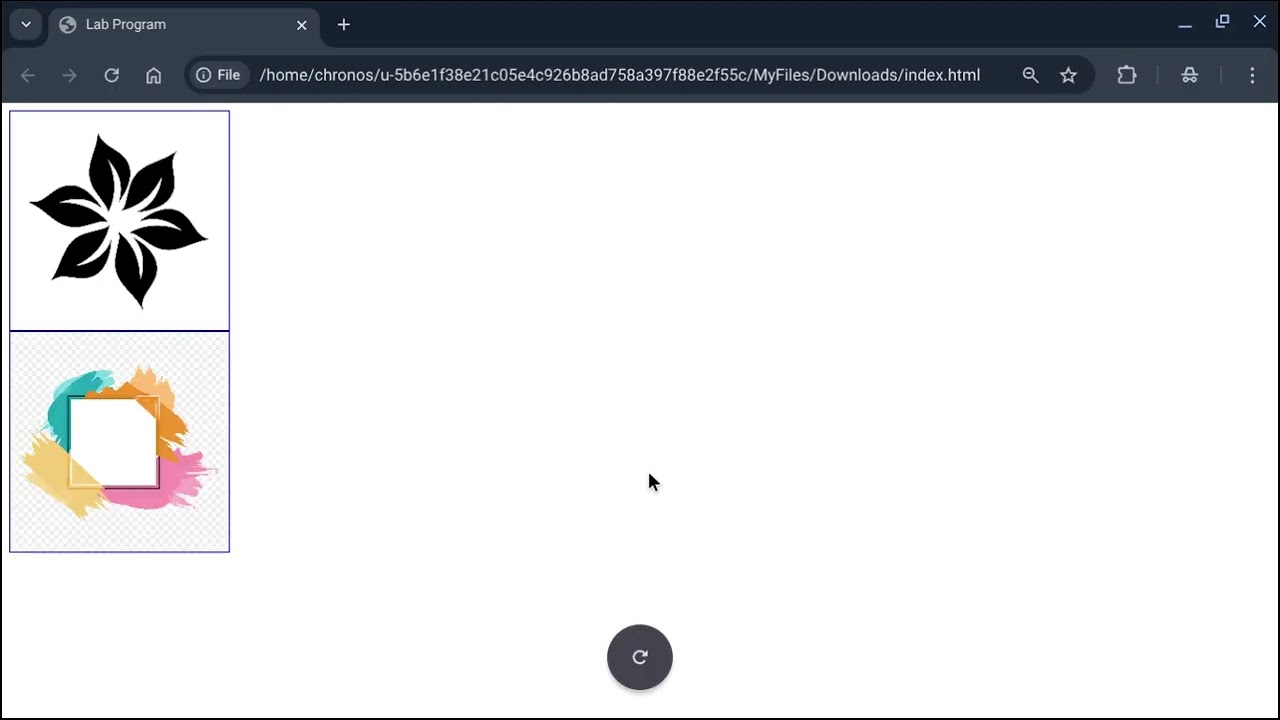 CMA | Program 08 - Create a webpage with 2 images which alternatively changes on mouse hover in css