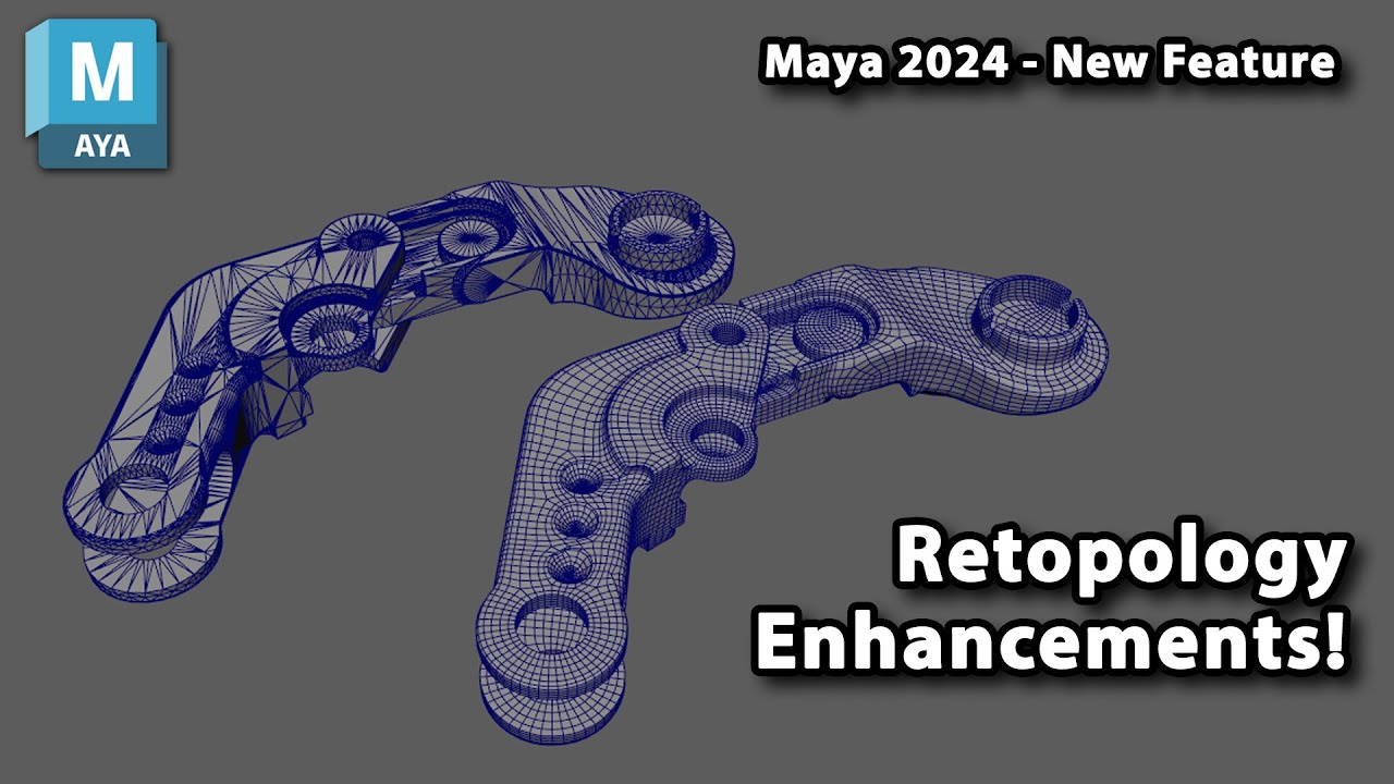 Modeling with Retopology and Make Live Enhancements (Maya 2024 New Feature!)