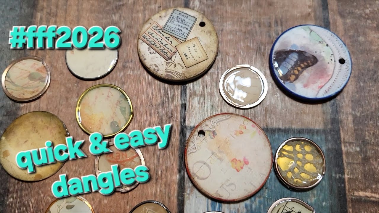 #fff2026 Dangles from poker chips embellishments ~circles & dots