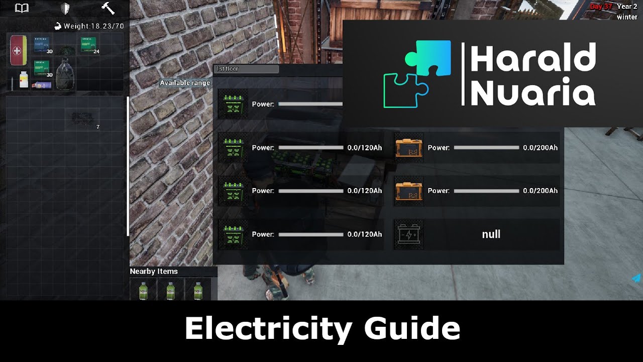 How electricity works in No one survived - Tutorial guide
