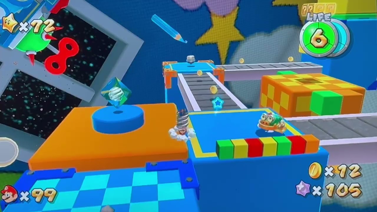Baseball Man Plays Super Mario Galaxy Exploring Bonefin Galaxy and Toy Time Galaxy