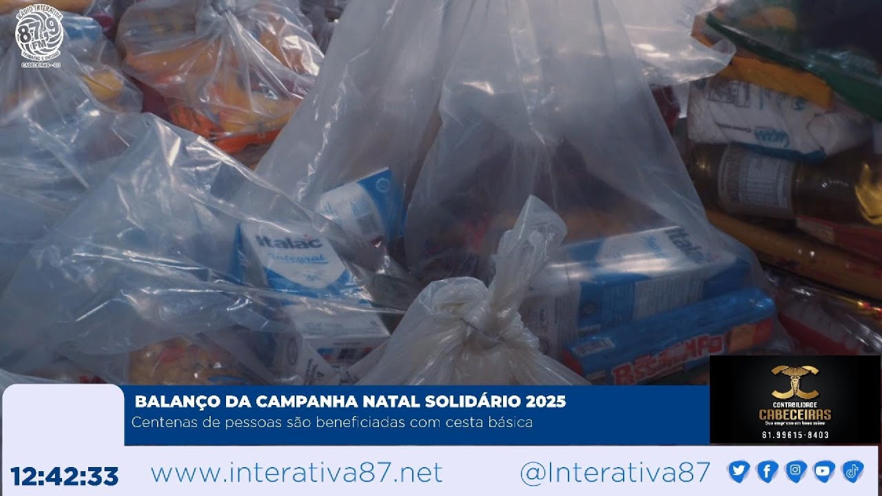 Campanha Natal Solidário da Interativa FM distribui mais de cem cestas básicas
