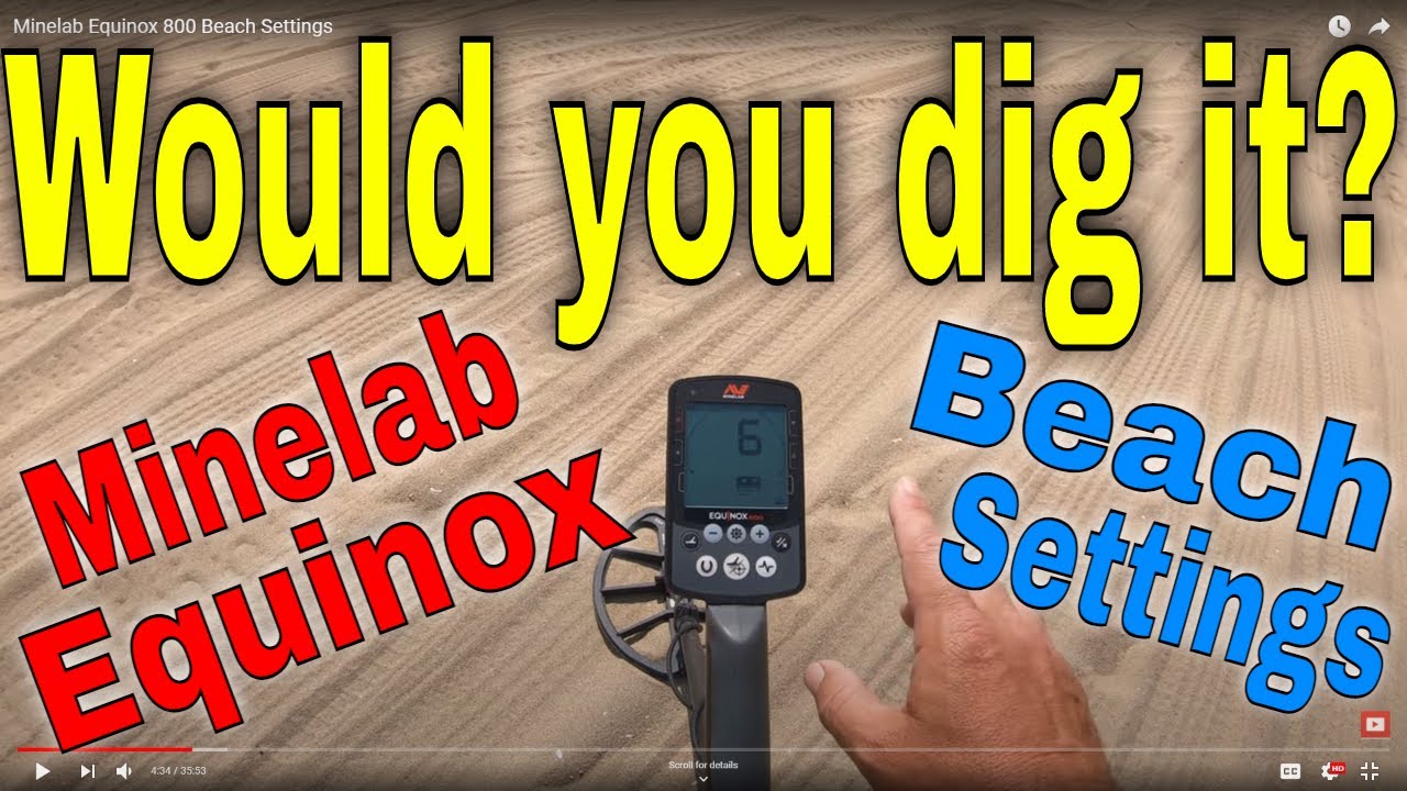 Minelab Equinox 800 Beach Settings