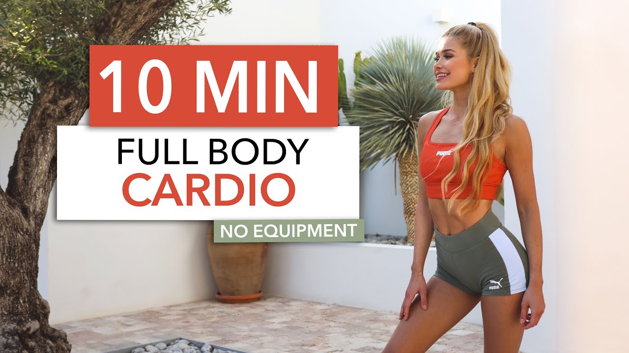 10 MIN CARDIO - Full Body Workout, Sweaty Edition / special exercises, not boring I Pamela Reif