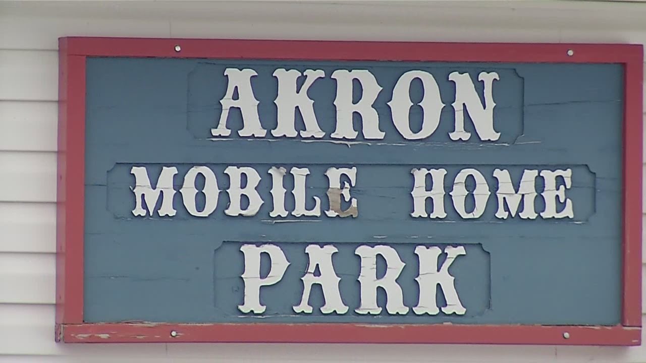 Akron Mobile home park residents on strike