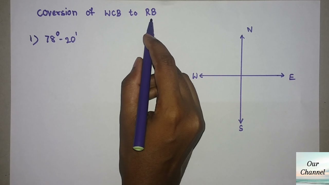 Conversion of Bearings from one system to other | Telugu | Compass Surveying | WCB and RB