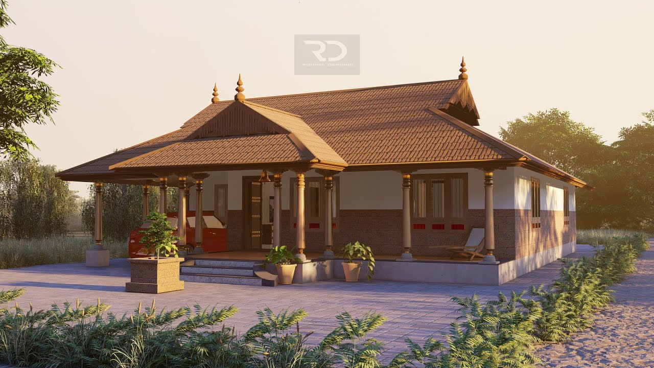 SMALL FARMHOUSE  | Nalukettu | Home Tour | Lumion Animation | Riddha Designs | Nadumuttam