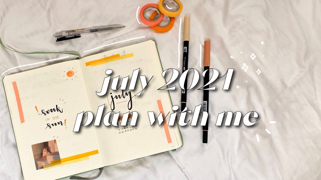 JULY PLAN WITH ME 2021 | bullet journal setup ☀️ aesthetic + minimal