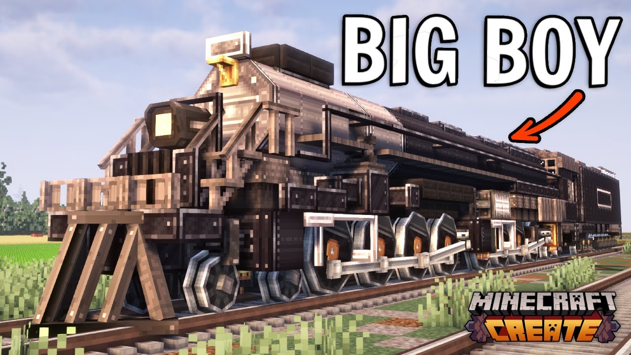 I Built The BIG BOY Train in Minecraft Create Mod!