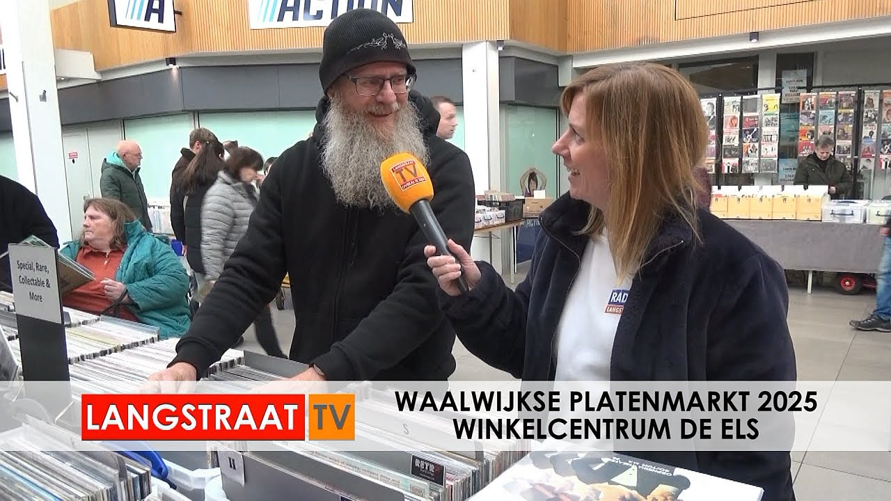Platenmarkt in winkelcentrum De Els Waalwijk 2025 - Langstraat TV