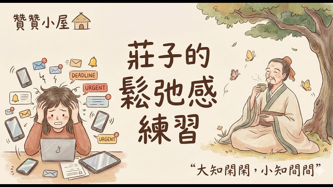 心好累？聽聽莊子怎麼說｜3 個「鬆弛感」練習，找回內心的平靜 🍃