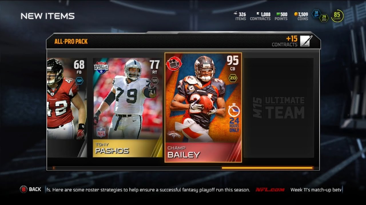 Madden 15 MUT Pack Opening - Limited Edition 95 overall Flashback Champ Bailey