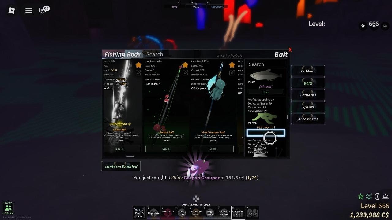 Using only pinions aria rod on 3 boss Fish