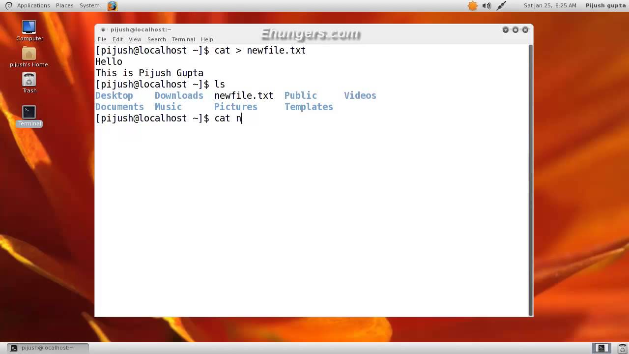 learn cat command in linux