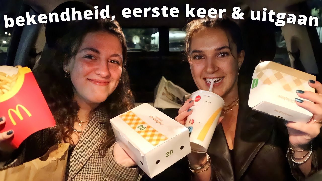 kletsen & maccie in de auto met eva rose