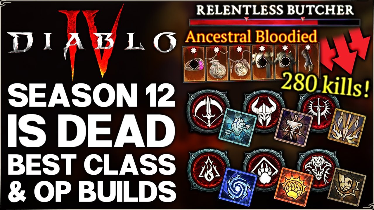 Diablo 4 - Nowa najlepsza klasa w sezonie 12 i najlepszy ranking mocy build&oacute;w - OGROMNY problem z sezonem 12 i przewodnik po PTR!