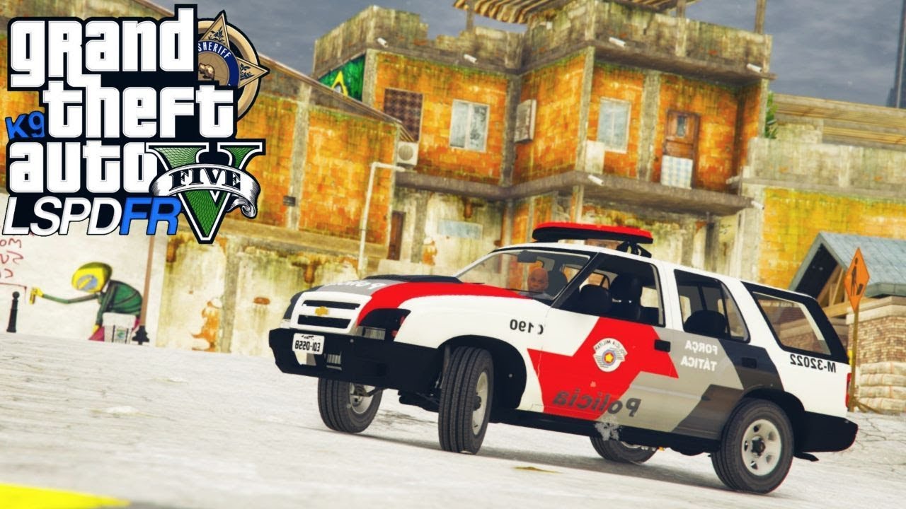 GTA V : MOD POLICIA : PATRULHA NA FAVELA TERMINA EM GRANDE TIROTEIO : EP. 181