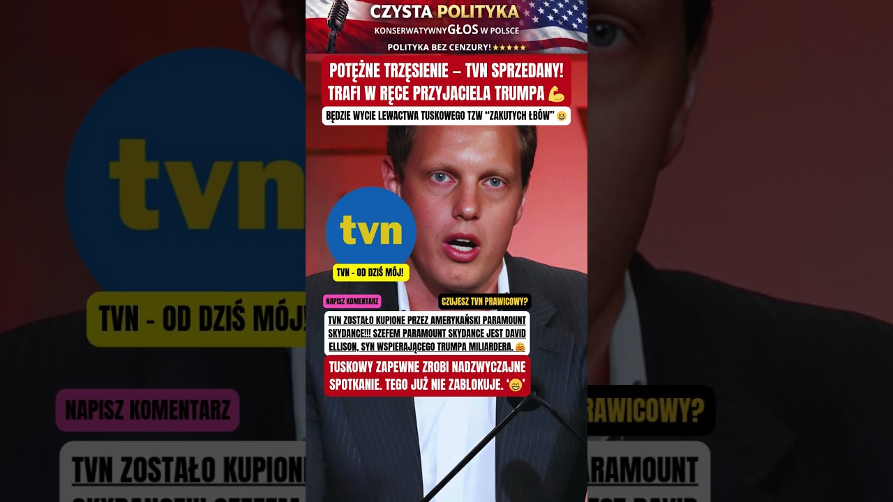 POTĘŻNE TRZĘSIENIE &mdash; TVN SPRZEDANY! TRAFI W RĘCE PRZYJACIELA TRUMPA 💪