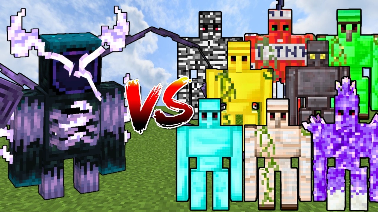 NEW WARDEN BOSS vs ALL MINECRAFT GOLEMS