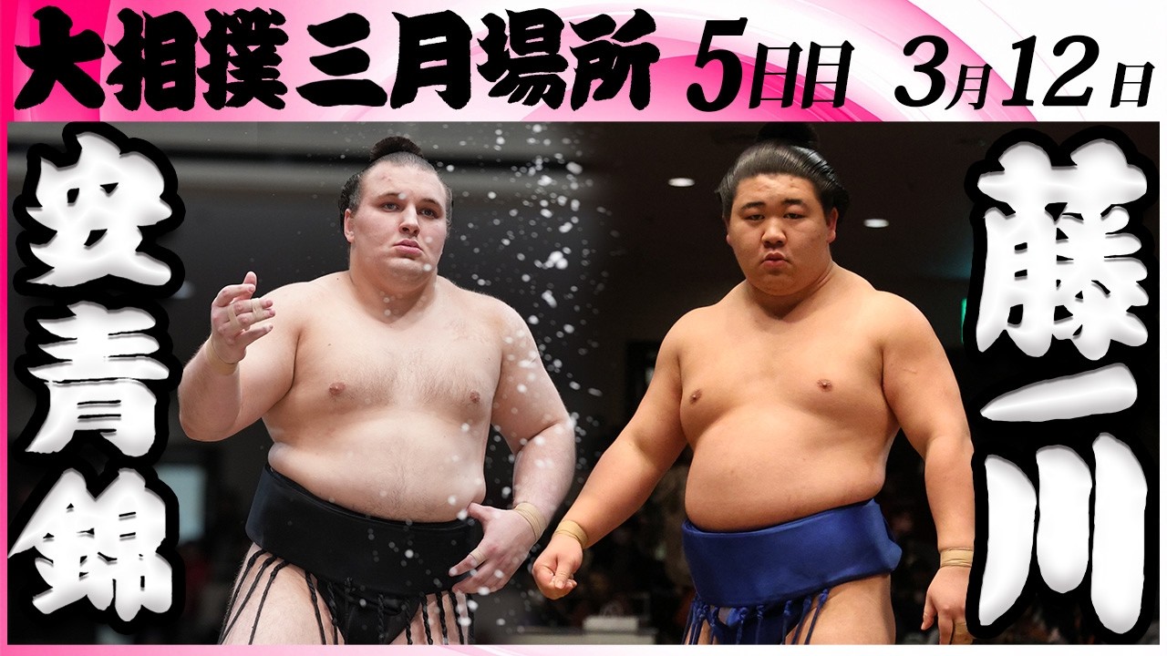 大相撲　安青錦ー藤ノ川＜令和８年三月場所・５日目＞SUMO