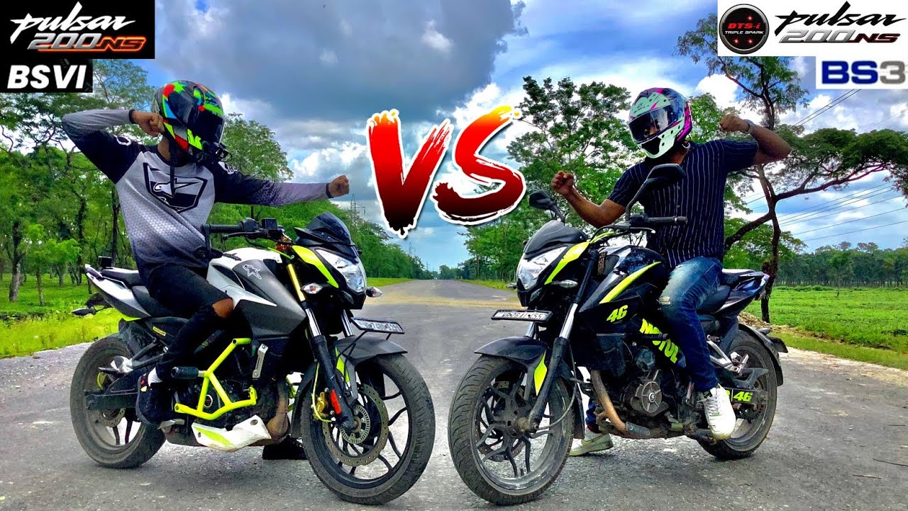 Pulsar NS200 Bs6 VS Bs3 Kisme Jyada Power Hai? Drag Race😮