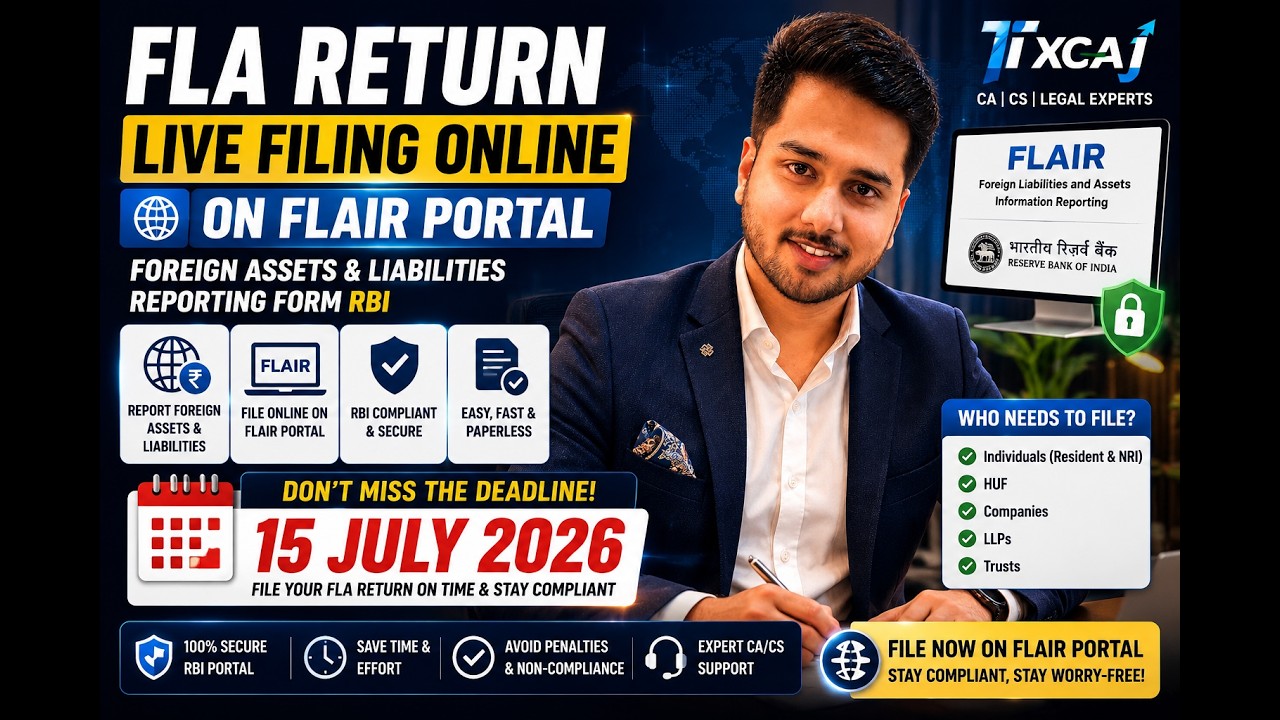 FLA Return Live Filing Online on FLAIR Portal | Foreign Assets & Liabilities Reporting Form RBI