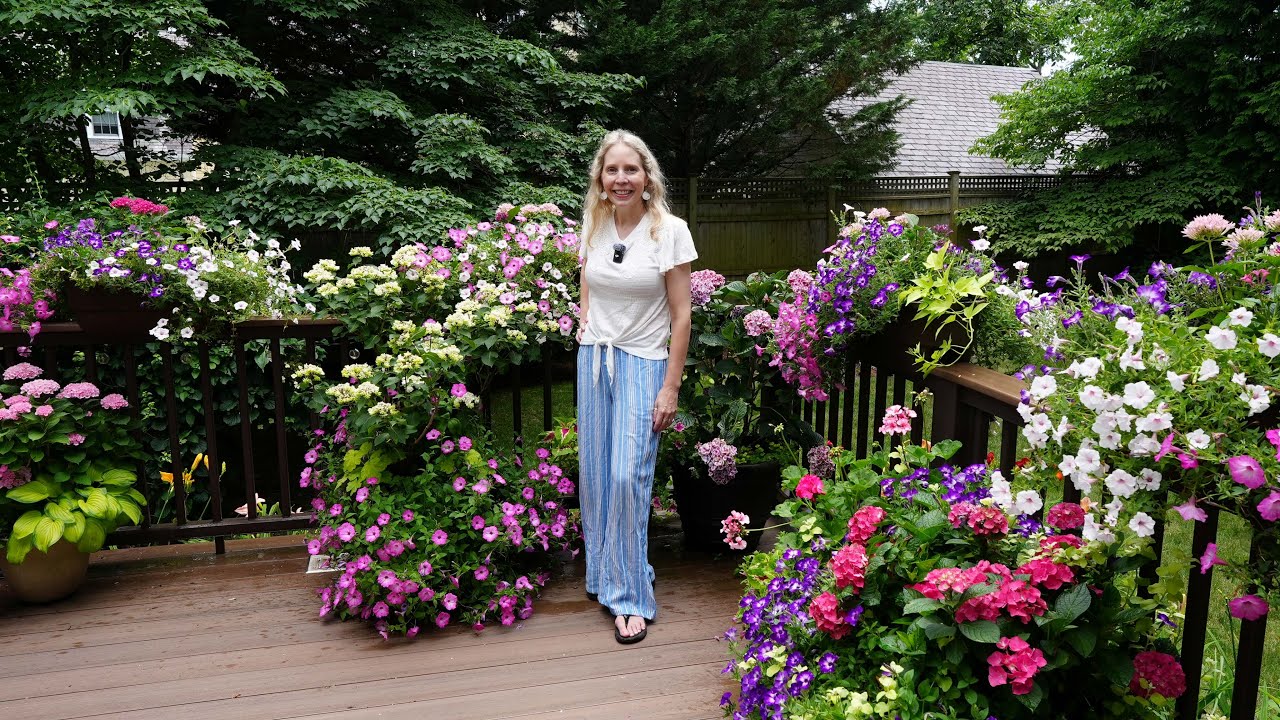 Deck Planter Refresh: Adding Pentas and Sweet Potato Vine