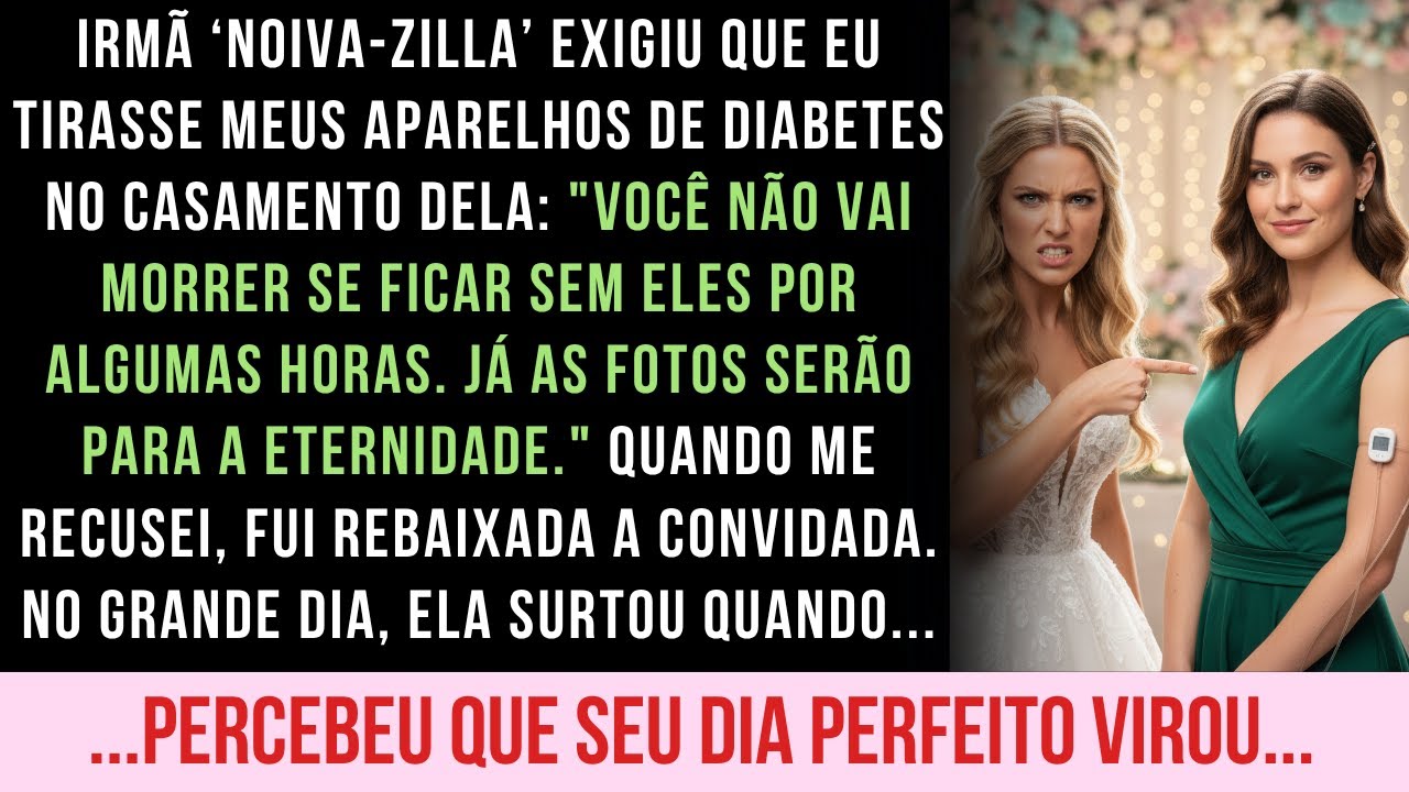 MINHA IRMÃ ME TIROU DO CASAMENTO POR TER DIABETES. NO DIA, ELA SURTOU QUANDO...