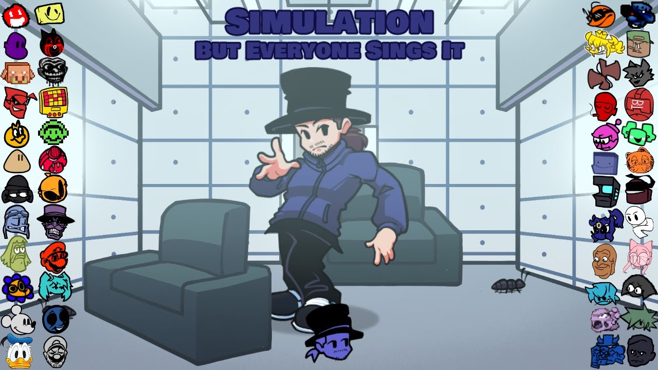 SIMULATION but everyone sings it ! - Funkin Insanity BETADCIU