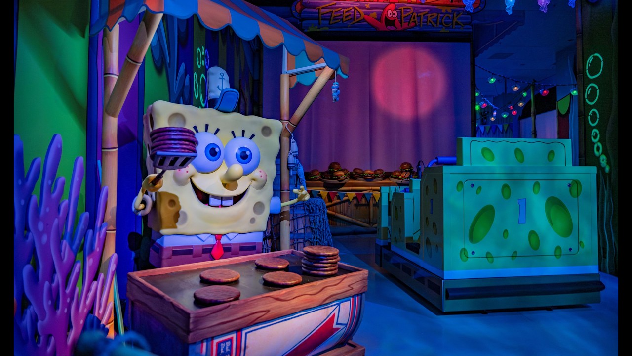 SpongeBob's Crazy Carnival Ride - Circus Circus - Full Ride Experience | Sally Dark Rides