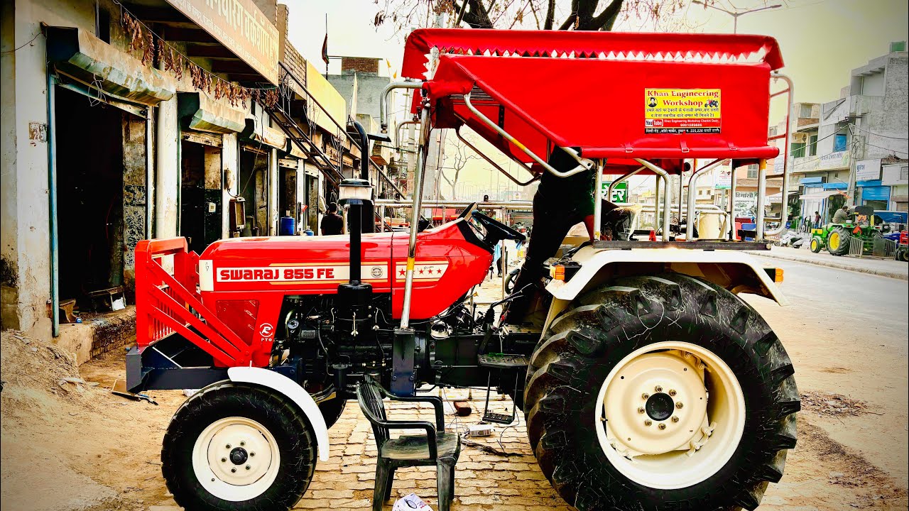 Swraj tractor modified bumper and chatri ll khan engineering workshop Charkhi Dadri ll 9991089686