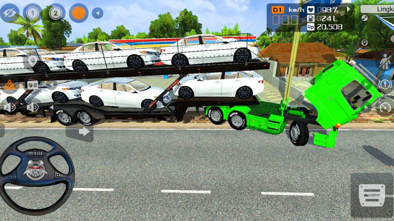 Truck to unloading cars || #car #truck #gaming 