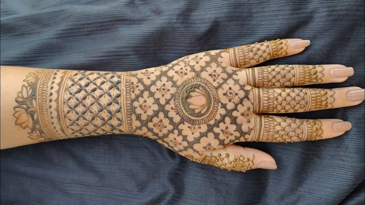 Full Hand Mehandi Design Tutorial || Engagement Mehandi Design || How to Draw Easily 