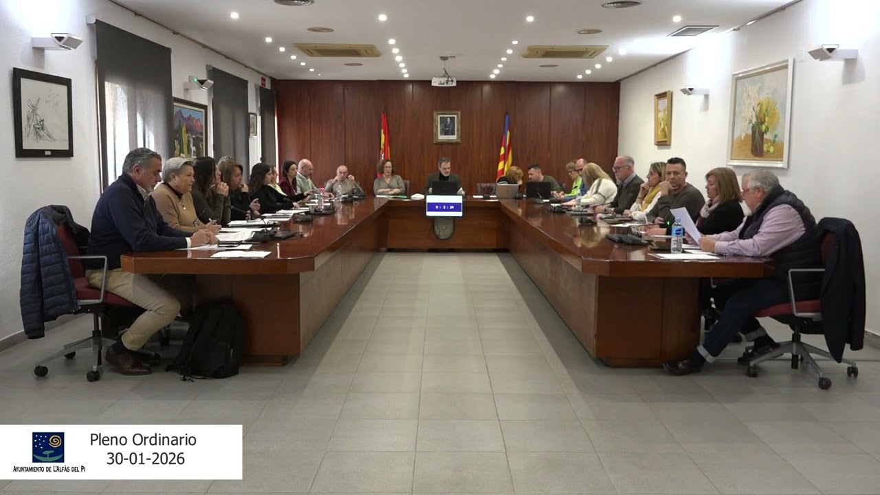 Pleno Ordinario 30-01-2026 Ajuntament de l'Alfàs del Pi